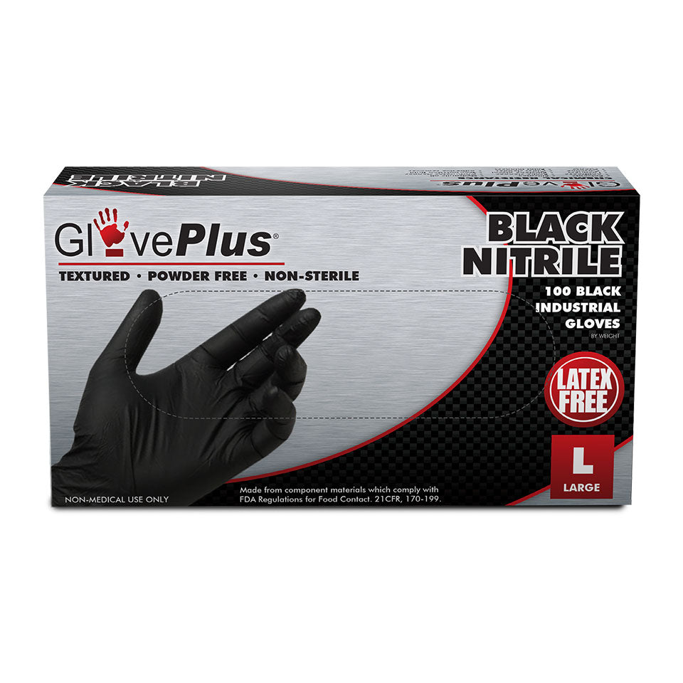 BLACK NITRILE GLOVES