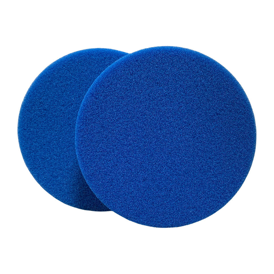 BU-3 MINI ELIMINATOR 3” BLUE ALL-IN-ONE POLISH PAD top view
