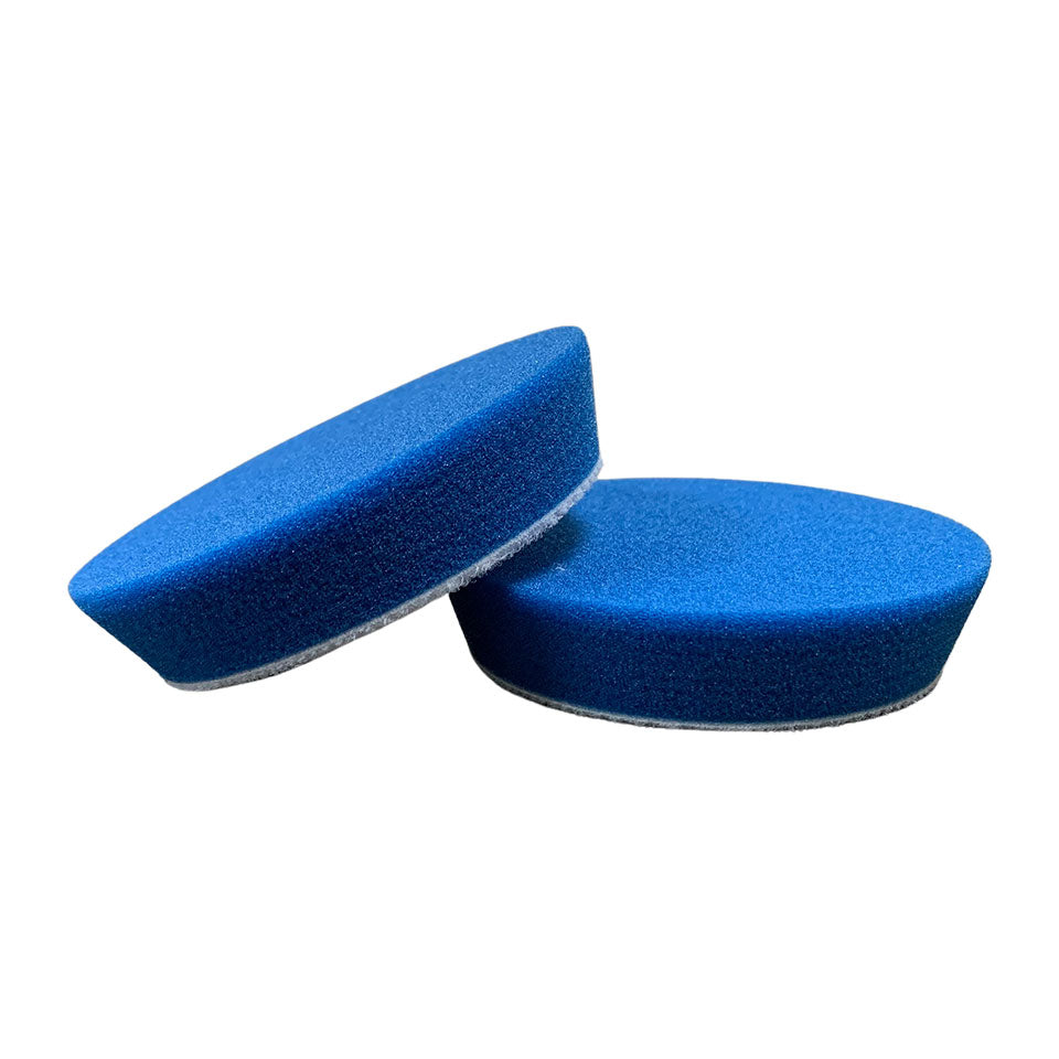 BU-3 MINI ELIMINATOR 3” BLUE ALL-IN-ONE POLISH PAD side view