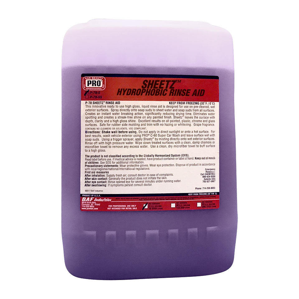 P-78 SHEETZ™ RINSE AID 5 gallon