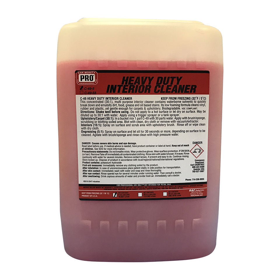 C-49 HEAVY DUTY INTERIOR CLEANER 5 gallon