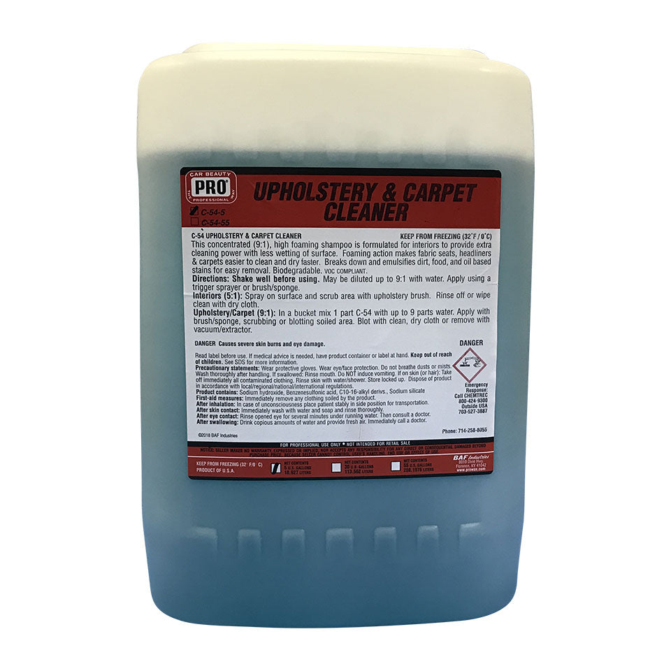 C-54 UPHOLSTERY & CARPET CLEANER 5 gallon