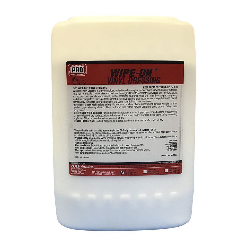 S-81 WIPE-ON™ VINYL DRESSING 5 gallon
